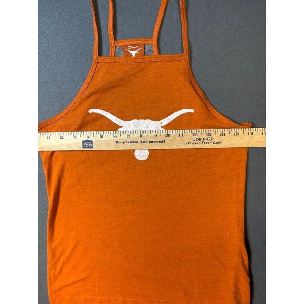 Women's We are Texas Orange White Longhorn Logo Front Gray Back Tank Top Small - Picture 5 of 9